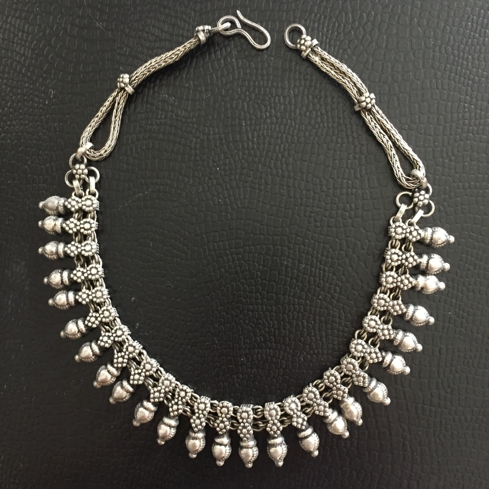 RARE VINTAGE Rajasthani Silver Necklace NEW